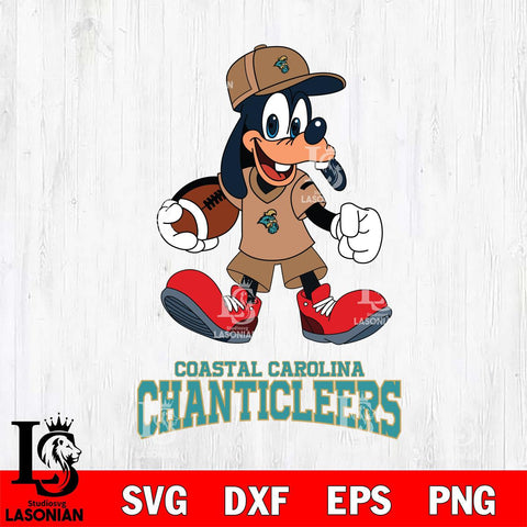 Coastal Carolina Chanticleers Goofy Football Player SVG DXF EPS PNG FILE,NCAA svg ,Football Digital Download,Instant Download, Silhouette