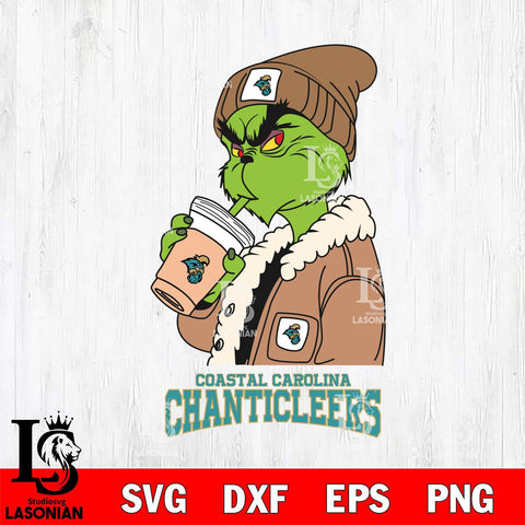 Coastal Carolina Chanticleers Grinch Bougie Football Svg Eps Dxf Png File, Digital Download, Instant Download