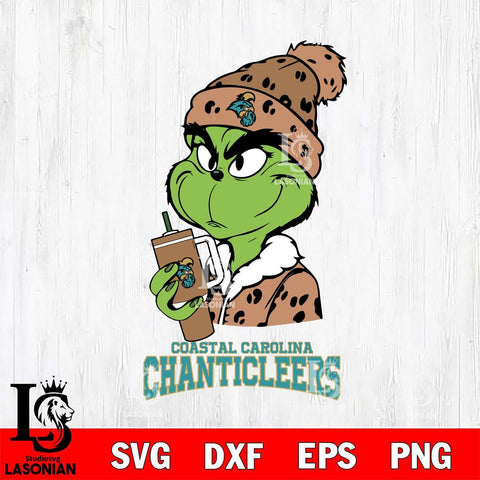 Coastal Carolina Chanticleers Grinch Bougie Leopard Svg Eps Dxf Png File, Digital Download, Instant Download