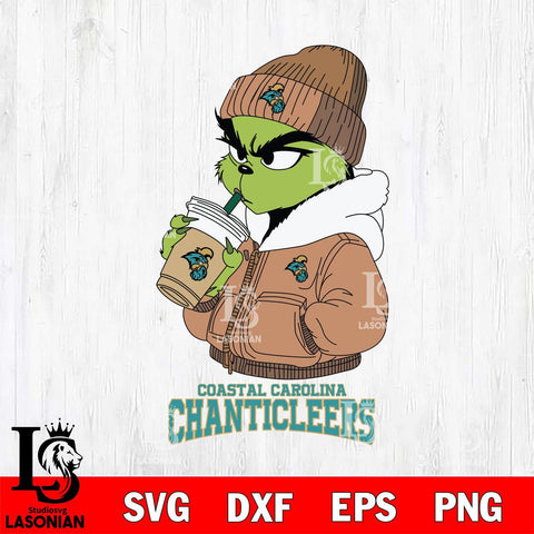 Coastal Carolina Chanticleers Grinch Bougie Sport Svg Eps Dxf Png File, Digital Download, Instant Download