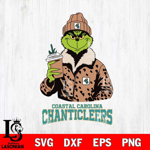 Coastal Carolina Chanticleers Grinch Leopard Svg Eps Dxf Png File, Digital Download, Instant Download