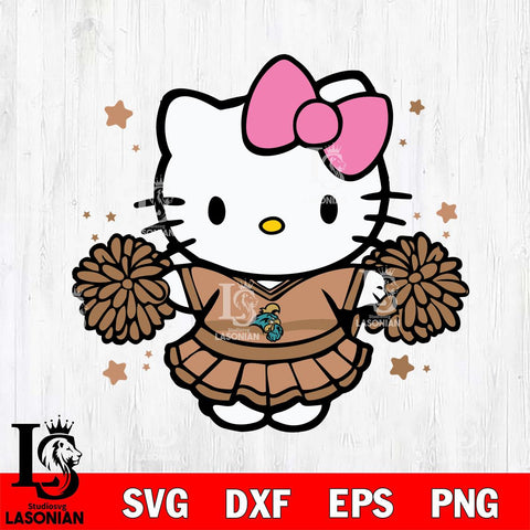 Coastal Carolina Chanticleers Hello Kitty Cheerleader 10 Svg Eps Dxf Png File, Digital Download, Instant Download