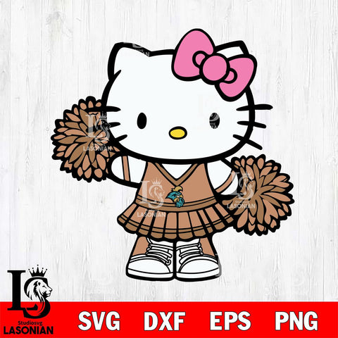 Coastal Carolina Chanticleers Hello Kitty Cheerleader 11 Svg Eps Dxf Png File, Digital Download, Instant Download