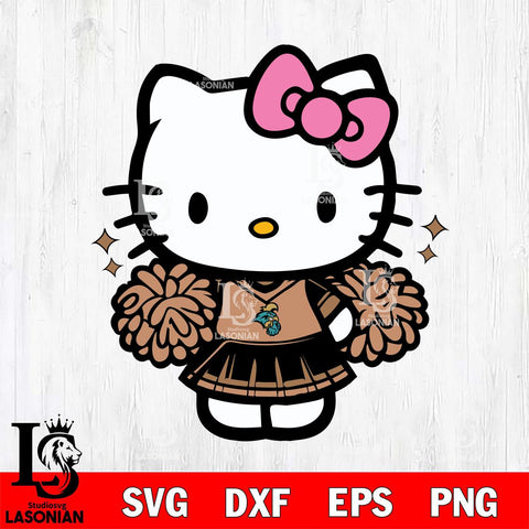 Coastal Carolina Chanticleers Hello Kitty Cheerleader Svg Eps Dxf Png File, Digital Download, Instant Download