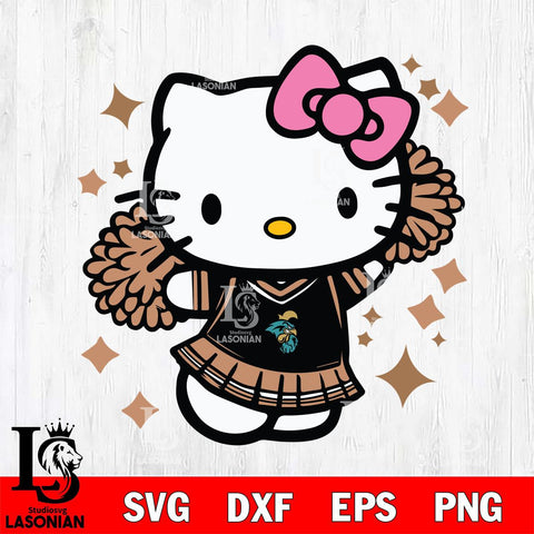 Coastal Carolina Chanticleers Hello Kitty Cheerleader 4 Svg Eps Dxf Png File, Digital Download, Instant Download