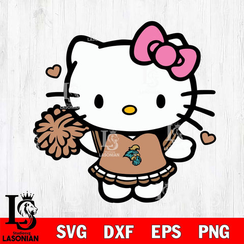 Coastal Carolina Chanticleers Hello Kitty Cheerleader 6 Svg Eps Dxf Png File, Digital Download, Instant Download