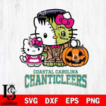 Coastal Carolina Chanticleers Hello Kitty Horror 10 Svg Eps Dxf Png File, Digital Download