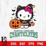 Coastal Carolina Chanticleers Hello Kitty Horror 1 Svg Eps Dxf Png File, Digital Download