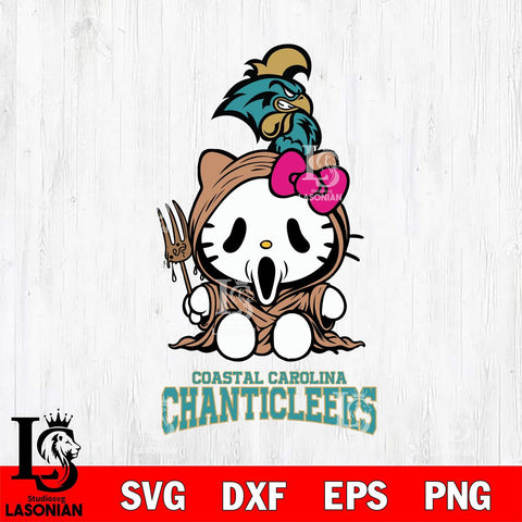 Coastal Carolina Chanticleers Hello Kitty Horror 4 Svg Eps Dxf Png File, Digital Download