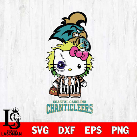 Coastal Carolina Chanticleers Hello Kitty Horror 8 Svg Eps Dxf Png File, Digital Download