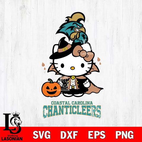 Coastal Carolina Chanticleers Hello Kitty Horror 9 Svg Eps Dxf Png File, Digital Download