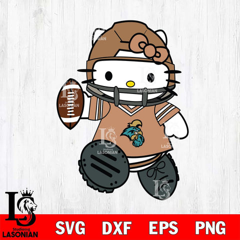 Coastal Carolina Chanticleers Hello Kitty sport Svg Eps Dxf Png File, NCAA svg, Digital Download, Instant Download