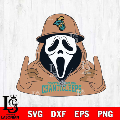 Coastal Carolina Chanticleers Horror Character Ghostface Sport Svg Eps Dxf Png File, NCAA svg, Digital Download, Instant Download