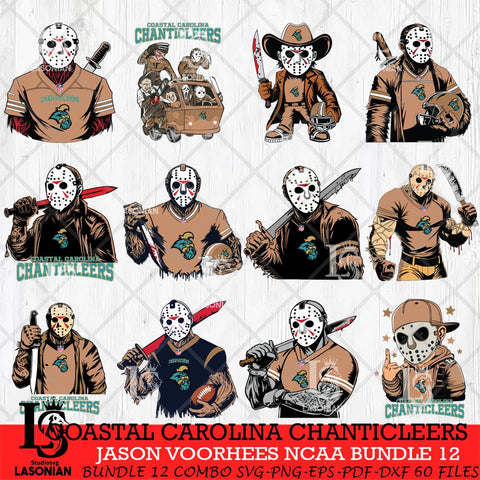 Coastal Carolina Chanticleers Jason Voorhees Horror Bundle 12 SVG Eps Dxf Png File, bundle NCAA svg, Digital Download, Instant Download