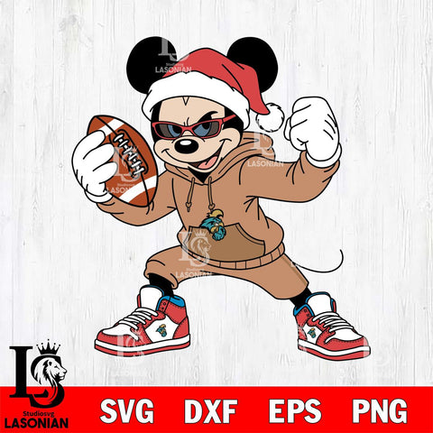 Coastal Carolina Chanticleers Mickey Cool Football Christmas File Cut, NCAA SVG DXF EPS PNG FILE, Digital Download , Criucut , Silhouette