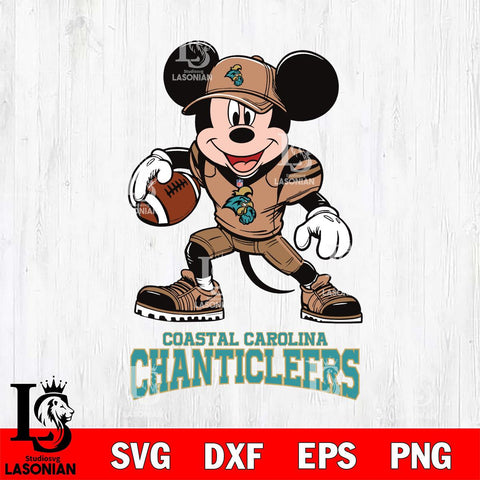 Coastal Carolina Chanticleers Mikey Mouse Disney, Svg Eps Dxf Png File, Digital Download