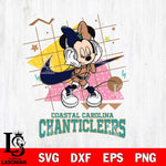 Coastal Carolina Chanticleers Minnie Mouse Dancing SVG DXF EPS PNG FILE, NCAA File Cut,Digital Download,Instant Download