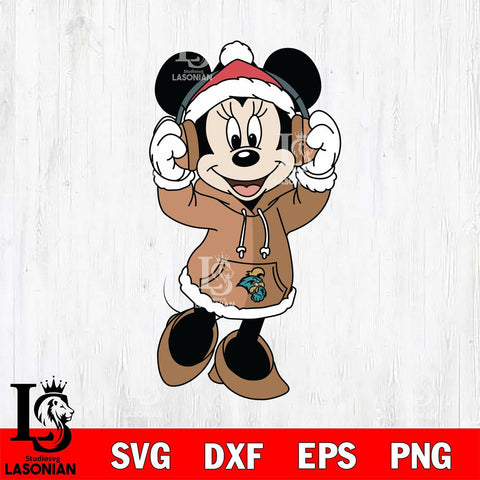 Coastal Carolina Chanticleers Minnie Mouse Disney Football Christmas File Cut, NCAA SVG DXF EPS PNG FILE, Digital Download , Criucut , Silhouette
