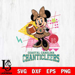 Coastal Carolina Chanticleers Minnie Mouse Sport SVG DXF EPS PNG FILE, NCAA File Cut,Digital Download,Instant Download