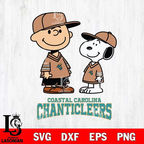 Coastal Carolina Chanticleers Peanuts Snoopy Football SVG DXF EPS PNG FILE,Snoopy File Cut, NCAA Digital Download,Instant Download,Christmas Silhouette