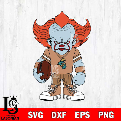 Coastal Carolina Chanticleers Pennywise Horror Sport 11 Svg Eps Dxf Png File, Digital Download
