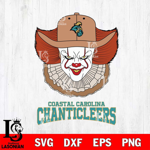 Coastal Carolina Chanticleers Pennywise Horror Sport 12 Svg Eps Dxf Png File, Digital Download