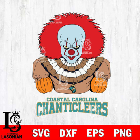 Coastal Carolina Chanticleers Pennywise Horror Sport 3 Svg Eps Dxf Png File, Digital Download