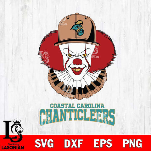 Coastal Carolina Chanticleers Pennywise Horror Sport 4 Svg Eps Dxf Png File, Digital Download
