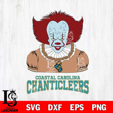 Coastal Carolina Chanticleers Pennywise Horror Sport 5 Svg Eps Dxf Png File, Digital Download