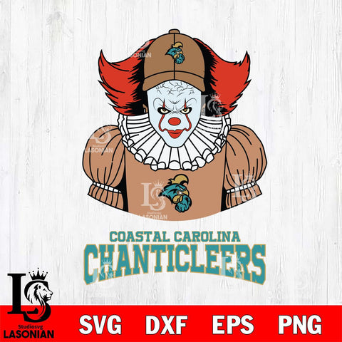 Coastal Carolina Chanticleers Pennywise Horror Sport 7 Svg Eps Dxf Png File, Digital Download