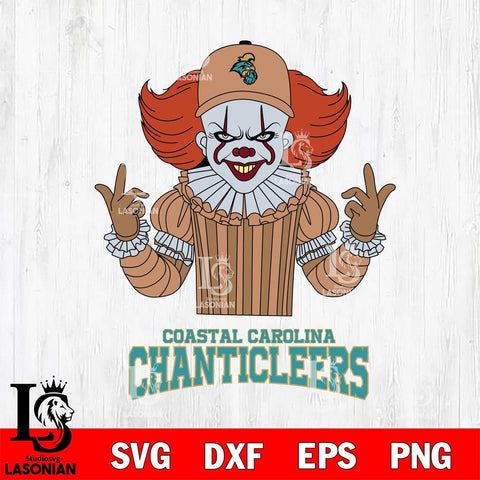 Coastal Carolina Chanticleers Pennywise Horror Sport 8 Svg Eps Dxf Png File, Digital Download