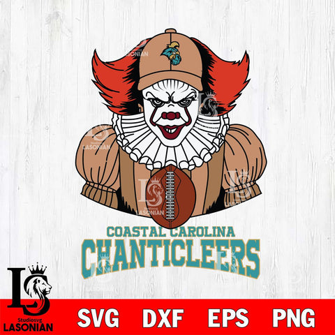 Coastal Carolina Chanticleers Pennywise Horror Sport 9 Svg Eps Dxf Png File, Digital Download