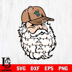 Coastal Carolina Chanticleers Santa Claus Face Svg dxf eps png pdf file,NCAA svg,Digital Download,Cricut file