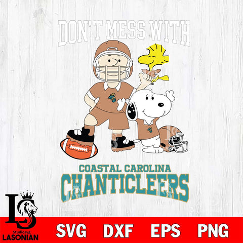 Coastal Carolina Chanticleers Snoopy Dont mess with SVG DXF EPS PNG FILE,Snoopy File Cut, NCAA Digital Download,Instant Download,Christmas Silhouette