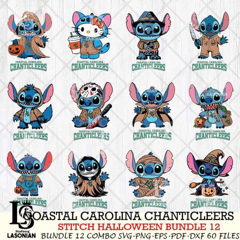Coastal Carolina Chanticleers Stitch Horror Bundle 12 SVG Svg Eps Dxf Png File, NCAA svg, Digital Download, Instant Download