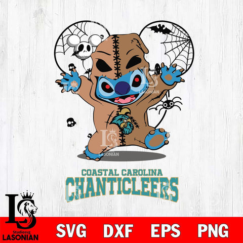 Coastal Carolina Chanticleers Stitch Horror Halloween 2 Svg Eps Dxf Png File, Digital Download, Instant Download
