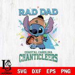 Coastal Carolina Chanticleers Stitch Rad Dad SVG DXF EPS PNG FILE, NCAA File Cut,Digital Download,Instant Download