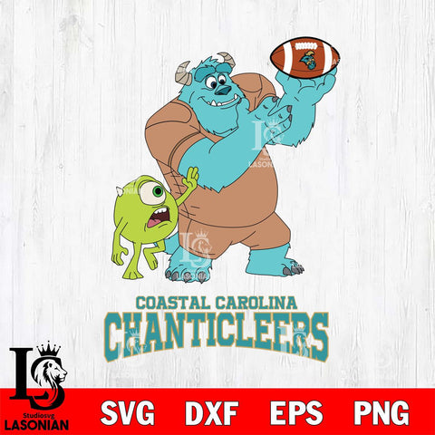 Coastal Carolina Chanticleers Sully & Mike Football Cricut,Christmas SVG DXF EPS PNG FILE, NCAA Digital Download,Instant Download, Silhouette
