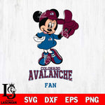 Colorado Avalanche #1 Fan Minnie Mouse Svg Eps Dxf Png File, Digital Download, Instant Download