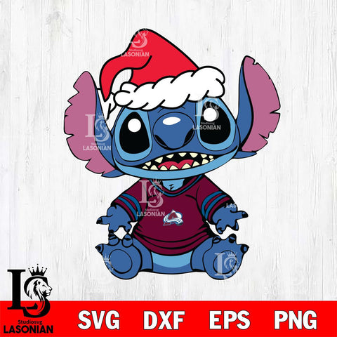 Colorado Avalanche Baby Stitch Christmas Svg Eps Dxf Png File, Digital Download, Instant Download