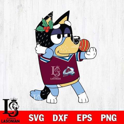Colorado Avalanche Bandit Heeler Christmas Svg Eps Dxf Png File, Digital Download, Instant Download