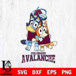 Colorado Avalanche Bluey & Bingo 12 Svg Eps Dxf Png File, NHL svg, Digital Download, Instant Download