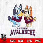 Colorado Avalanche Bluey & Bingo 15 Svg Eps Dxf Png File, NHL svg, Digital Download, Instant Download