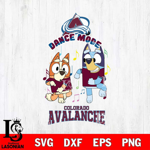 Colorado Avalanche Bluey Bingo Svg Eps Dxf Png File, NHL svg, Digital Download, Instant Download