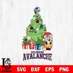 Colorado Avalanche Bluey Chilli Christmas Tree Svg Eps Dxf Png File, Digital Download