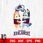 Colorado Avalanche Bluey Chilli Dance Svg Eps Dxf Png File, Digital Download, Instant Download