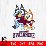 Colorado Avalanche Bluey Chilli Dance Mode Svg Eps Dxf Png File, Digital Download, Instant Download