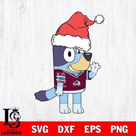 Colorado Avalanche Bluey Christmas Svg Eps Dxf Png File, Digital Download, Instant Download