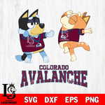 Colorado Avalanche Bluey Dance Svg Eps Dxf Png File, Digital Download, Instant Download