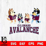 Colorado Avalanche Bluey Dance Squats Svg Eps Dxf Png File, Digital Download, Instant Download